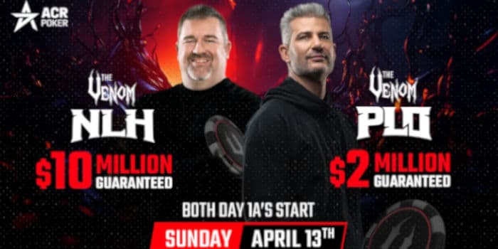 ACR Poker กลับมาพร้อมกับงาน Dual Venom Events ที่มีการรับรองจาก $12M GTD