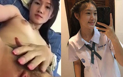น้องน้ำหวาน มัธยมอินเตอร์ แหกหี เขี่ยหอยแฉะๆ น่ารักมาก